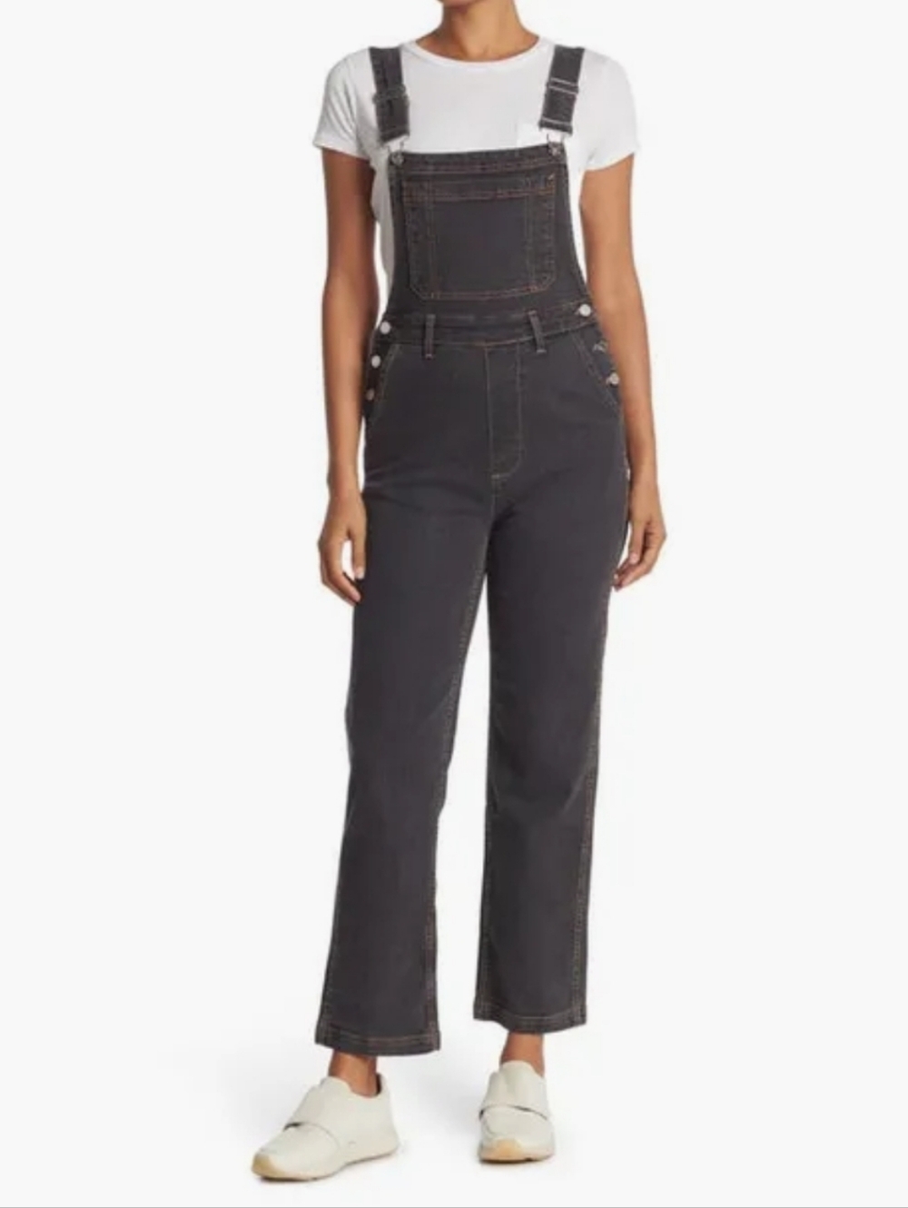 WeWoreWhat Straight Tapered Stretch Denim Overalls